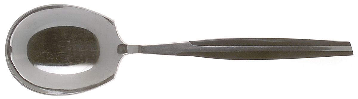 ELD2-BLACK (STAINLESS) Solid Smooth Casserole Spoon by Eldan-1