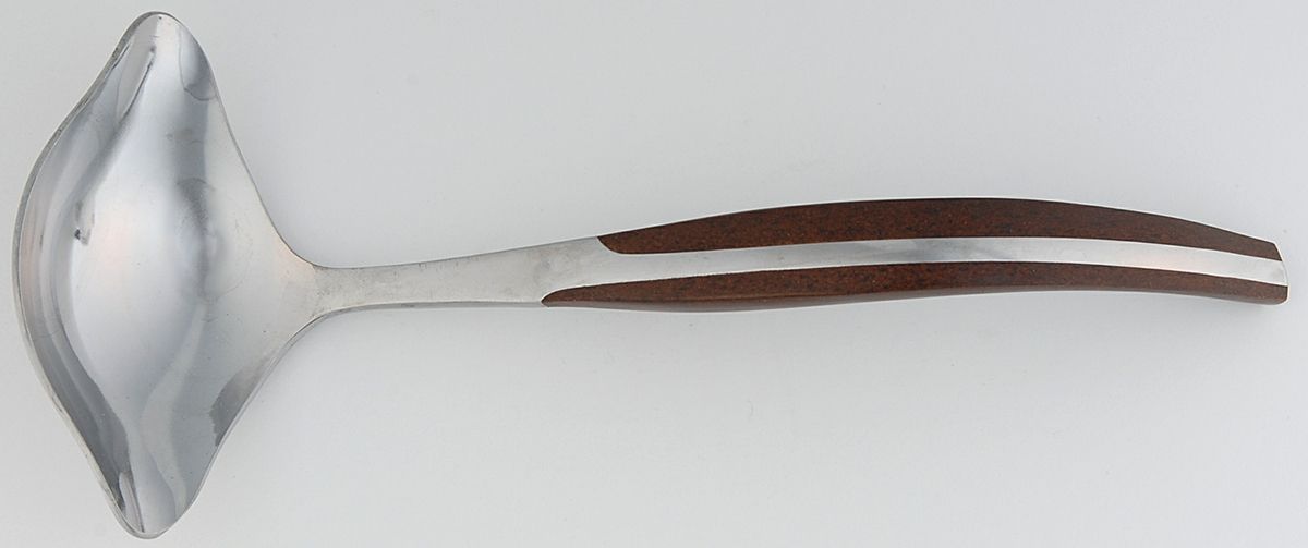 ELD2-BROWN (STAINLESS) Solid Gravy Ladle by Eldan-1