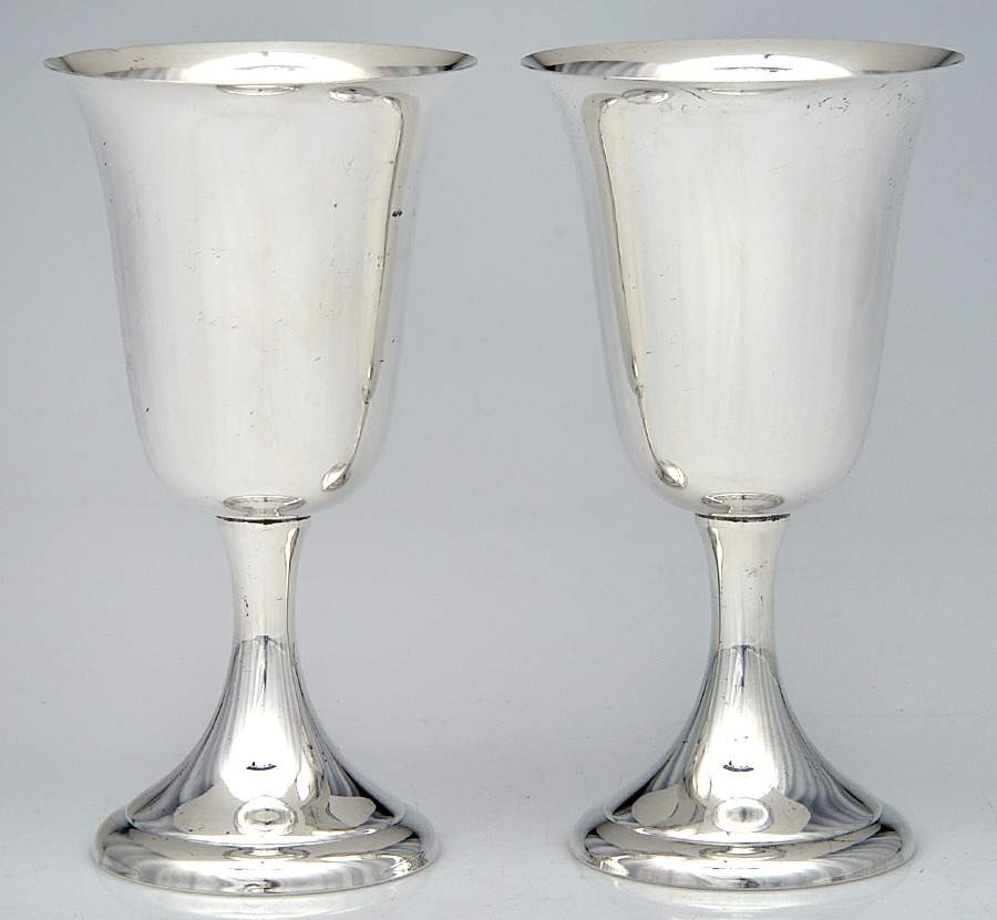 Sterling Hollowware Water Goblet (Set of 2) by Empire Silver Co-1