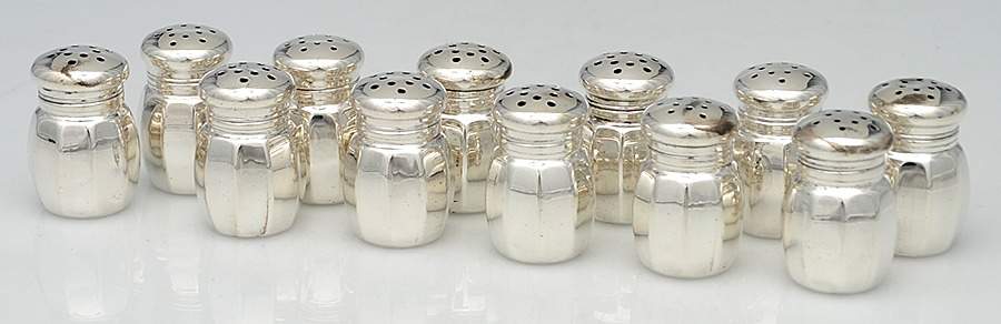 Sterling Hollowware Individual Salt and Pepper Sets (6 Sets) by Empire Silver Co-1
