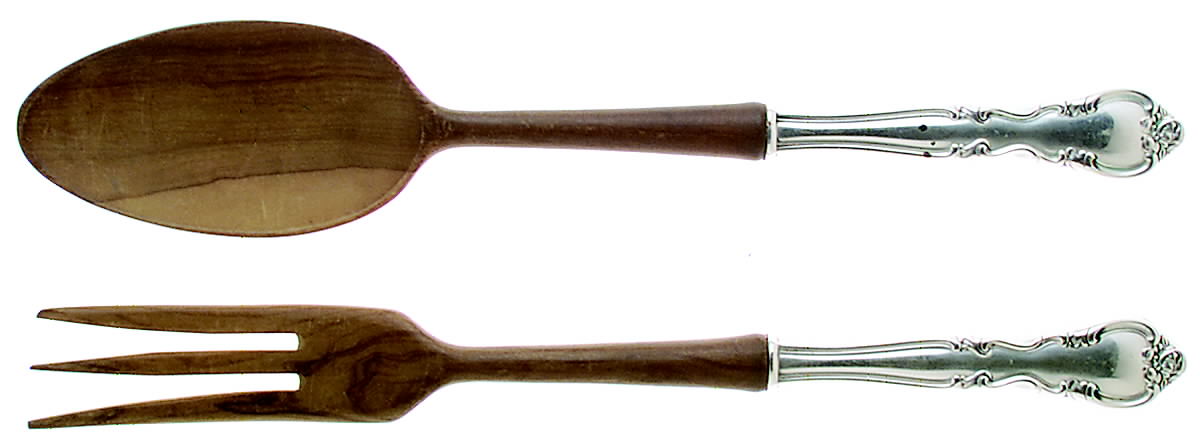 American Classic (Sterling, 1944) Wooden Bowl 2-Piece Salad Set by Easterling-1
