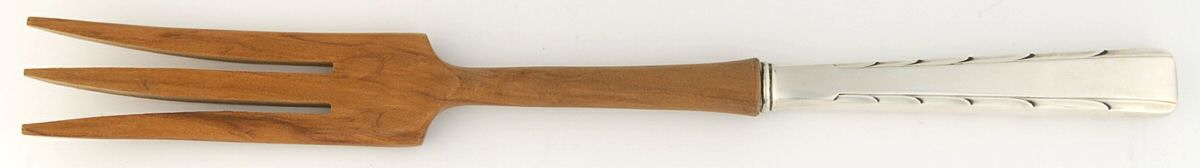 Horizon (Sterling, 1944) Salad Serving Fork Wooden Prongs by Easterling-1