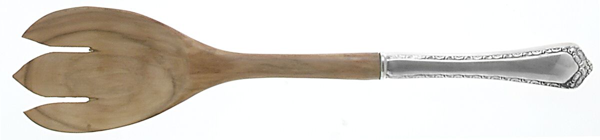 Rosemary (Sterling, 1944) Salad Serving Fork with Wooden Prongs by Easterling-1