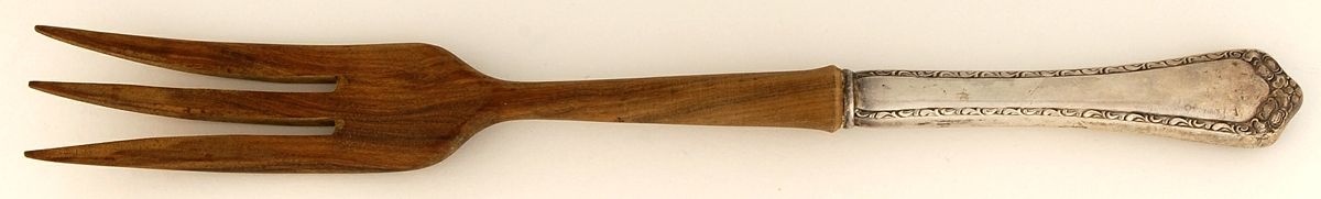 Rosemary (Sterling, 1944) Salad Serving Fork Wooden Prongs by Easterling-1