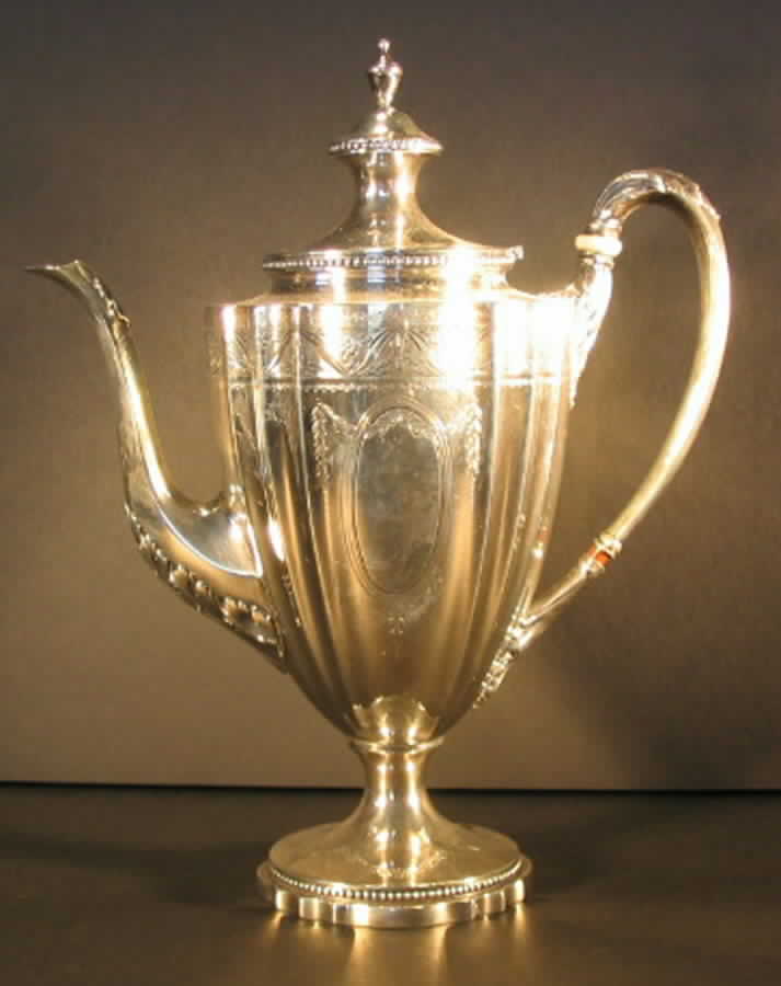 Middle Georgian (Sterling, Hollow Coffee Pot by Edward Ball-1