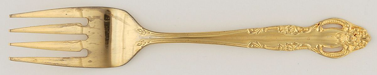 ESI13 (Gold Electroplate) Individual Salad Fork by Estia-1