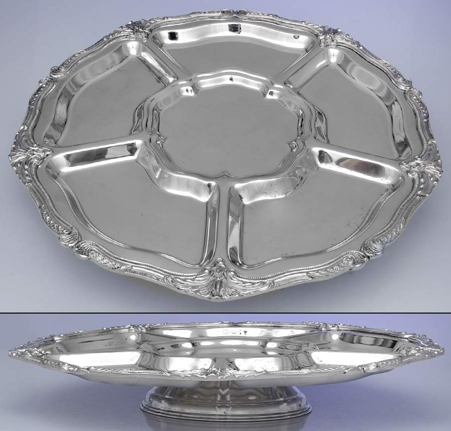 ENV2 (Silverplate, Hollowware) Lazy Susan, Missing Liner by English Silver Mfg Co.-1