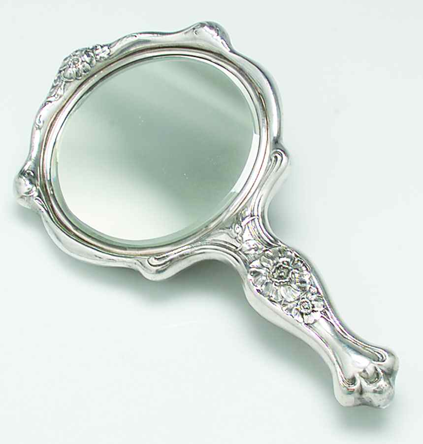 EAK1 (Silverplate, Hollowware) Silverplate Mirror with Handle by Empire Arts Metal Works-1