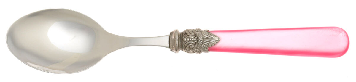 Napoleon-Pearl Pink (Stainless) Oval Place Soup Spoon by EME Flatware-1