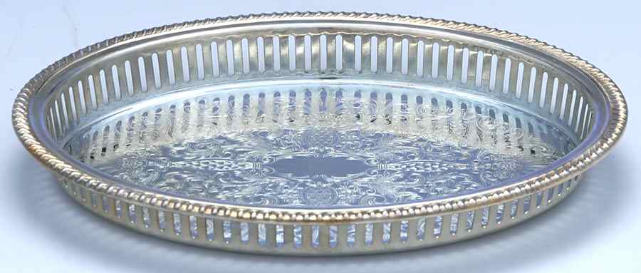 1779 (Silverplate, Hollowware) 11" Gallery Tray by Eales 1779 (Leonard Silver)-1