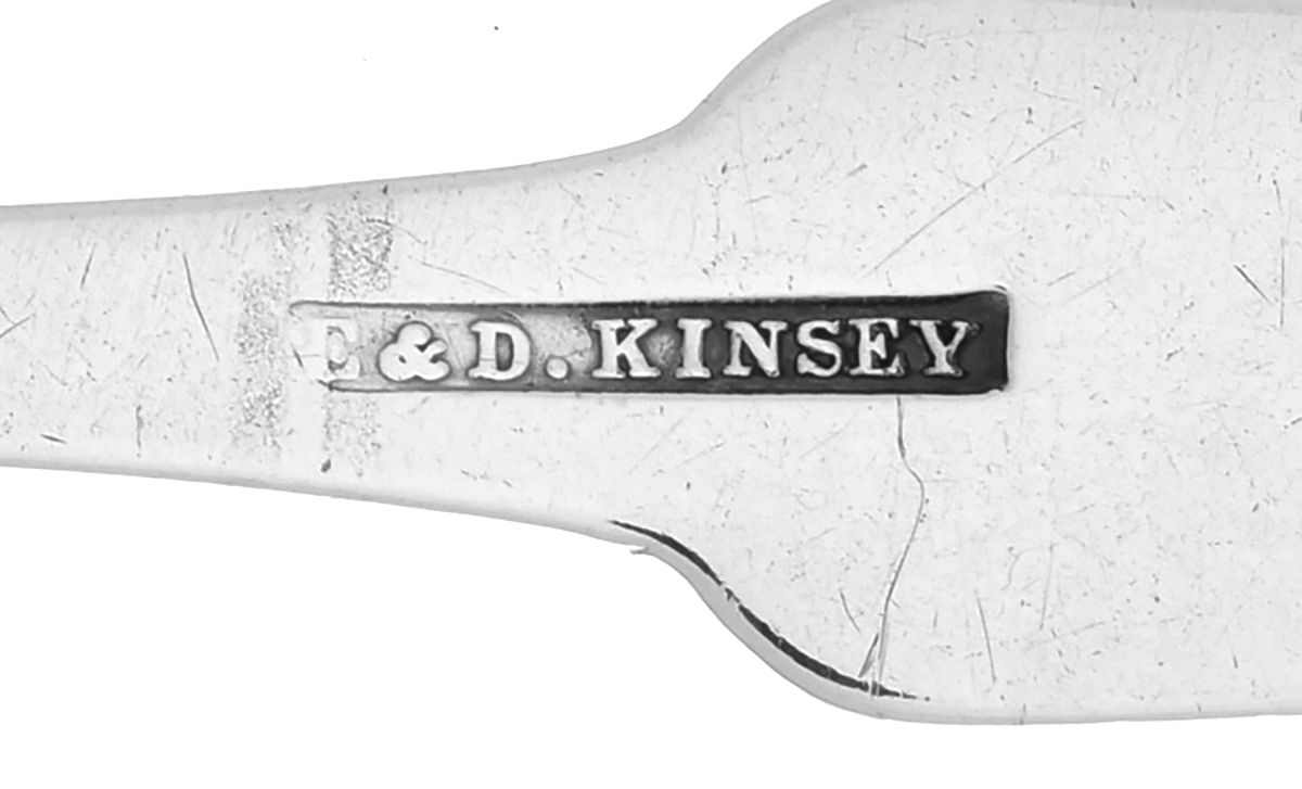 Coin Silver Flatware Tablespoon (Serving Spoon) by E & D Kinsey-3