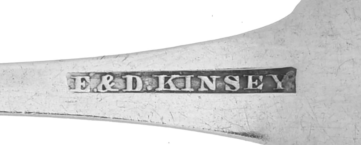 Coin Silver Flatware Tablespoon (Serving Spoon) by E & D Kinsey-3
