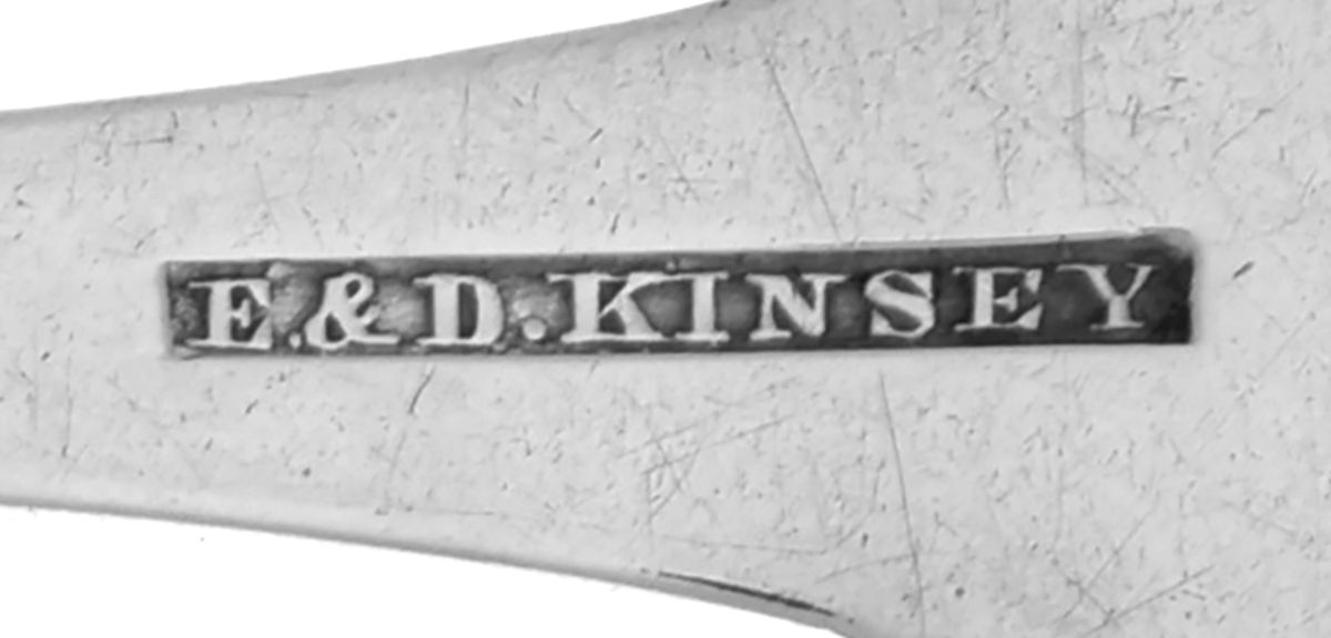 Coin Silver Flatware Place/Oval Soup Spoon by E & D Kinsey-3