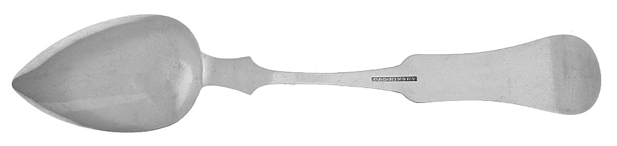 Coin Silver Flatware Place/Oval Soup Spoon by E & D Kinsey-2