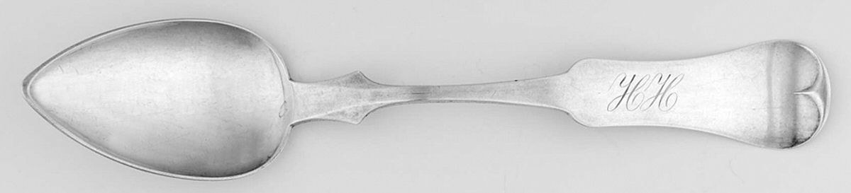 Coin Silver Flatware Tablespoon (Serving Spoon) by E & D Kinsey-1