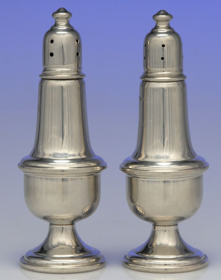 742 (Pewter, Hollowware) Salt and Pepper Set by Empire Silver Co-1