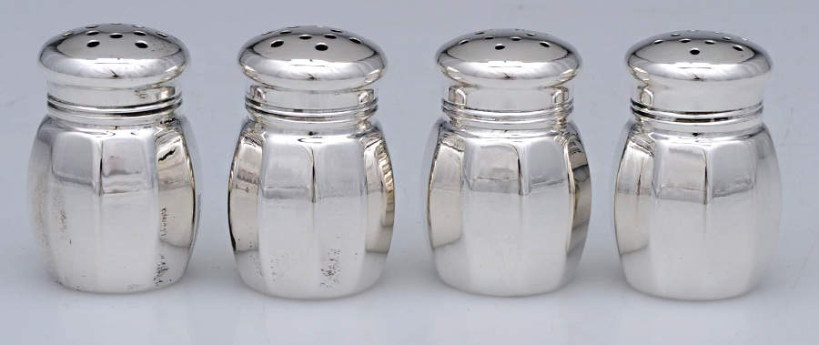 Sterling Salt & Pepper Sets 2 Sets Individual Salt & Pepper Set by Empire Silver Co-1