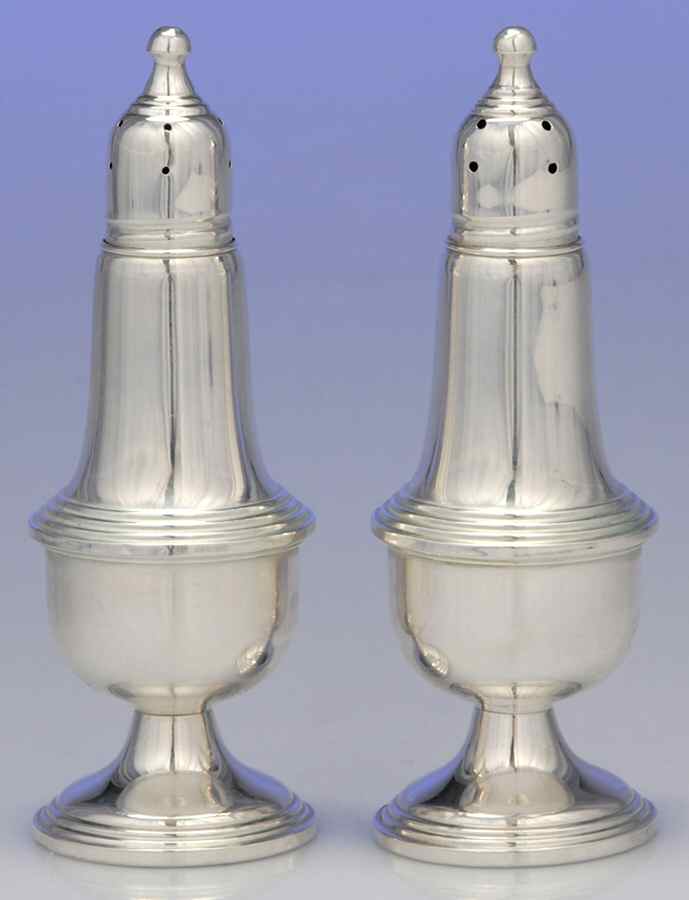 Sterling Salt & Pepper Sets Weighted Salt and Pepper Set by Empire Silver Co-1