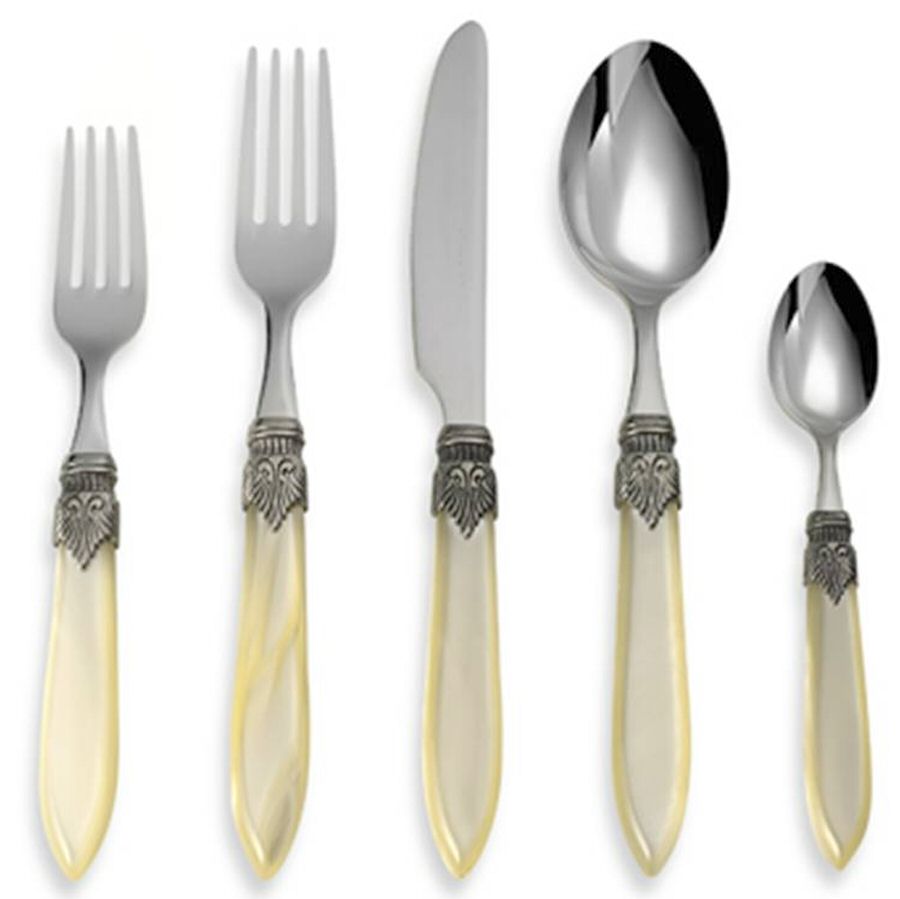 Laura-Ivory (Stainless) Fork by Euro Ceramica-1