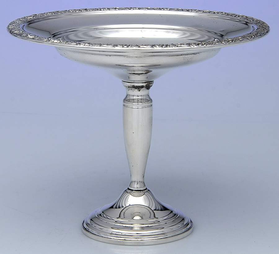 207 (Sterling, Hollowware) Weighted Round Compote (Height X Width) by Empire Silver Co-1
