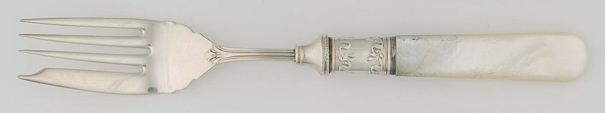Pearl Handle Flatware 1 (Sterling) Pearl Handle Individual Salad Fork by EHH Smith-1