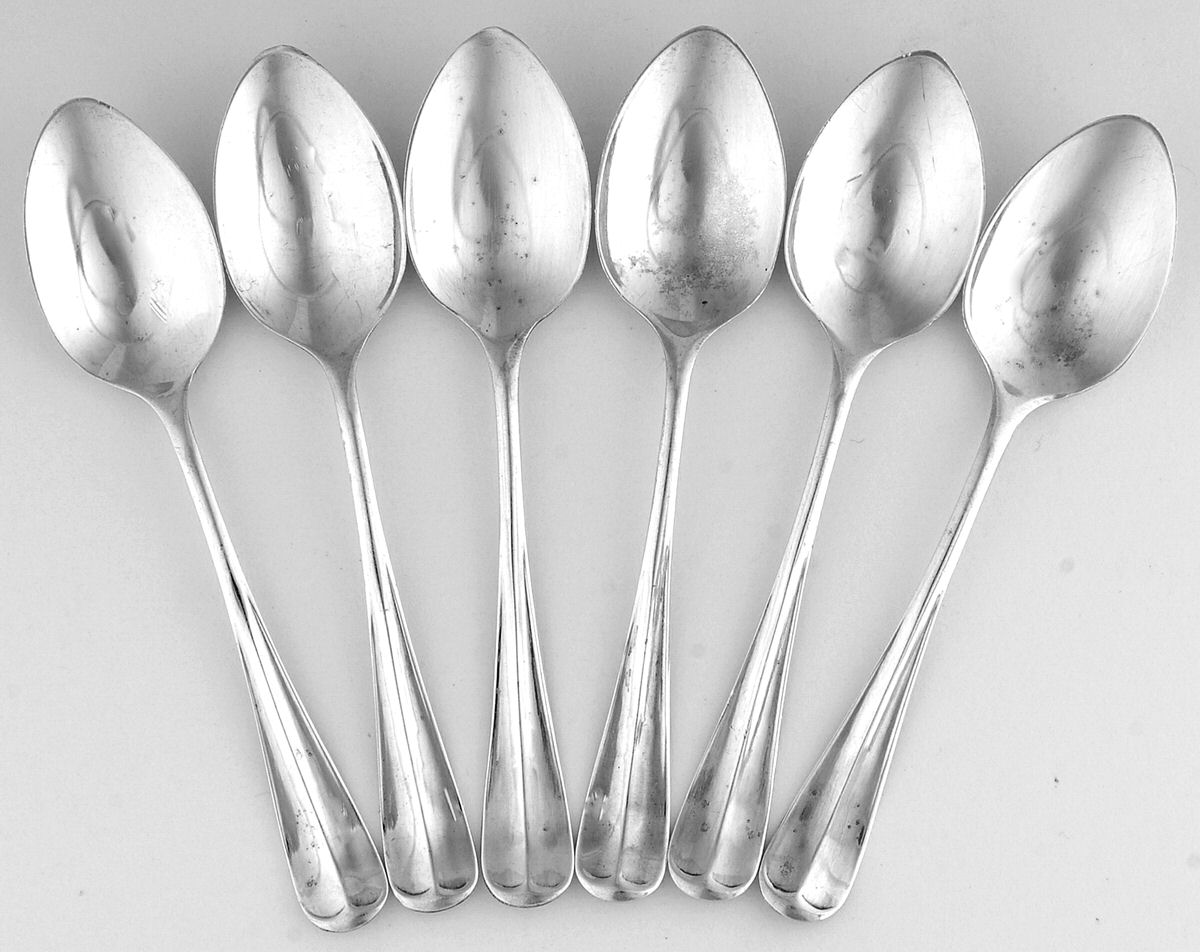 EV3 (Sterling) (Set of 6) Demitasse Spoons by E.Viners (Sheffield)-1