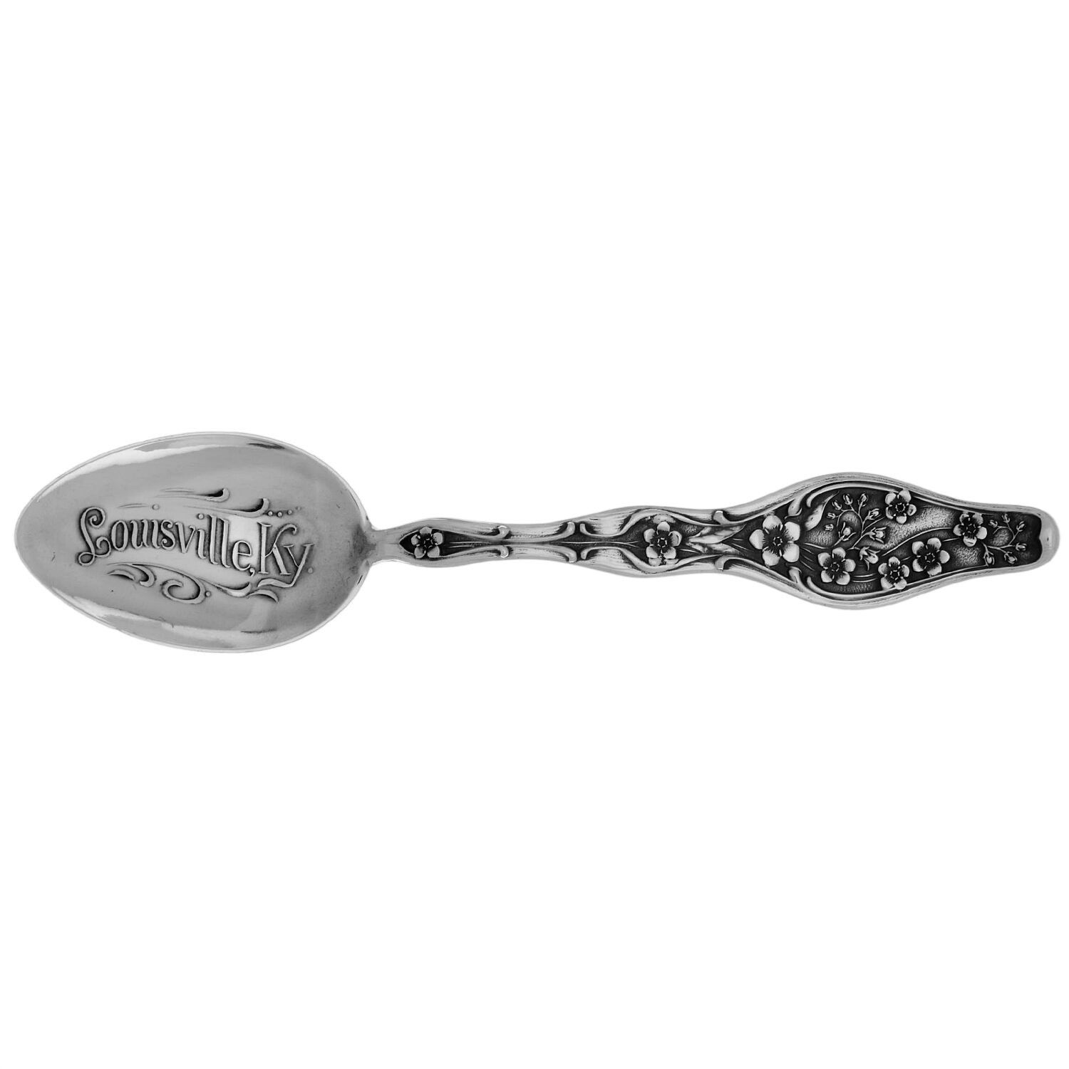 States & Cities Souvenir Spoons (Sterling) Kentucky Five O'Clock Spoon by Edward Todd & Co-1