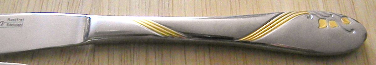 Floral Scroll (Stainless) Modern Hollow Knife by Estia-1