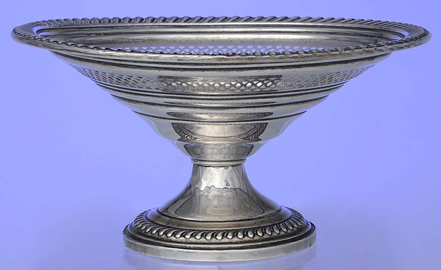 203 (Sterling, Hollowware) Weighted Round Compote (Height X Width) by Empire Silver Co-1
