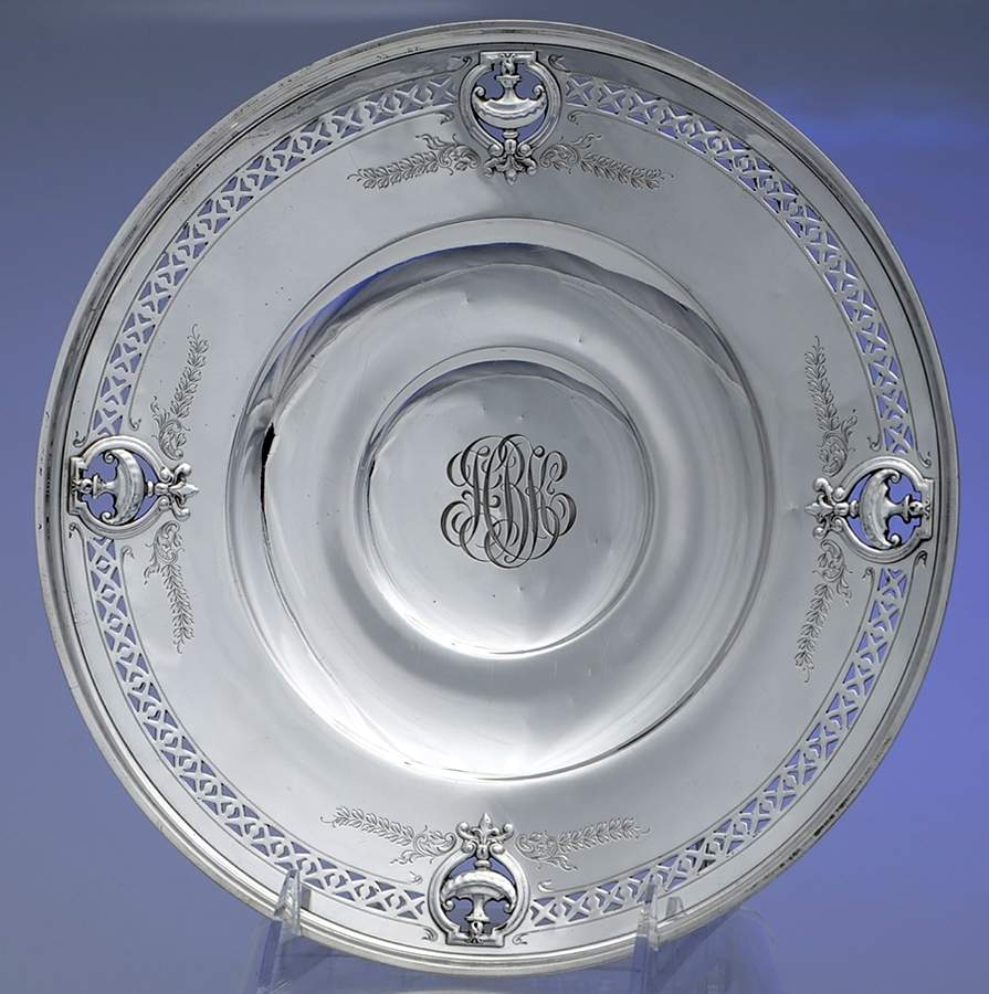 C203 (Sterling, Hollowware) 10" Footed Sandwich Plate by Edward Ball-1