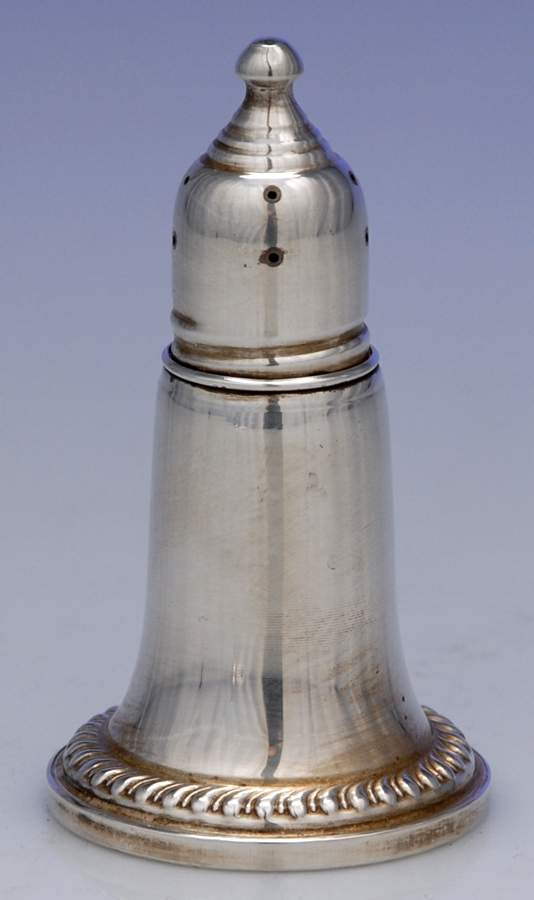 244 (Sterling, Hollowware) Weighted Pepper Shaker by Empire Silver Co-1