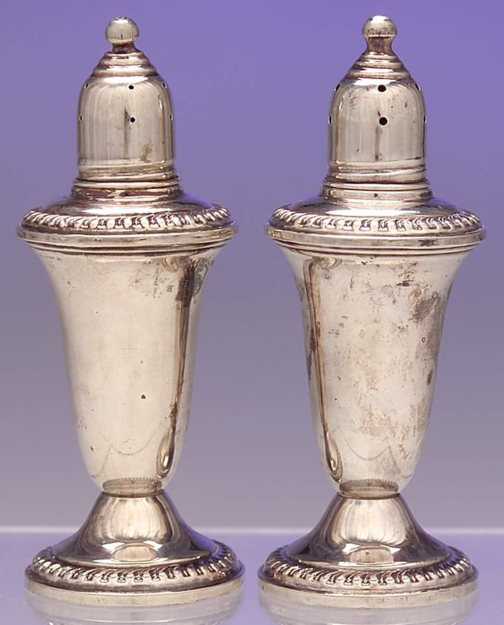 231 (Sterling, Hollowware) Weighted Salt and Pepper Set by Empire Silver Co-1