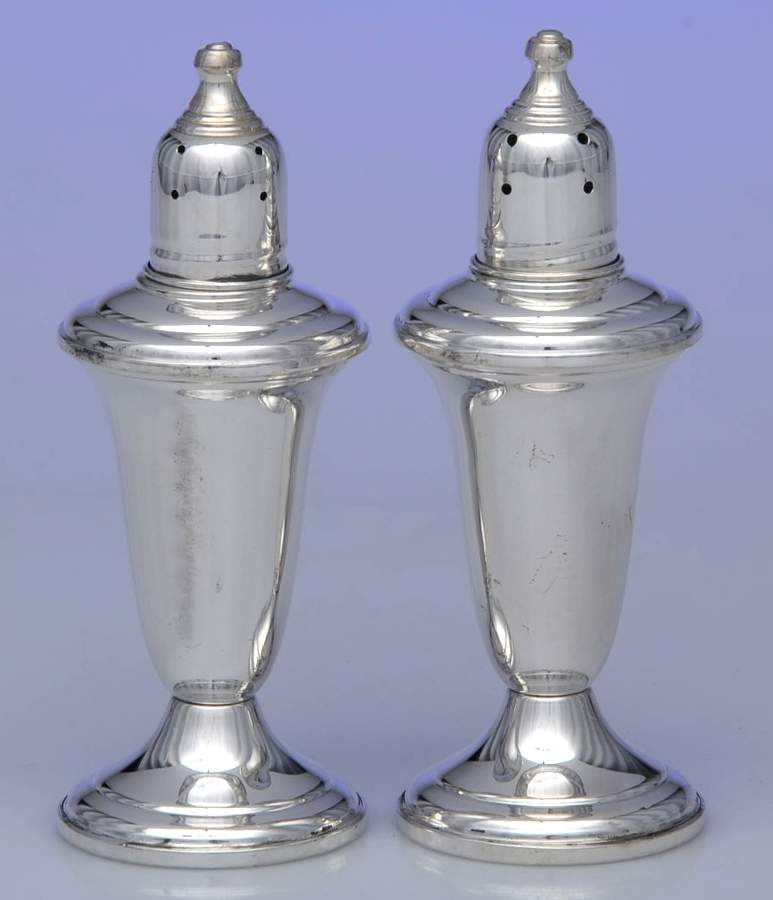 231 (Sterling, Hollowware) Weighted Salt and Pepper Set by Empire Silver Co-1
