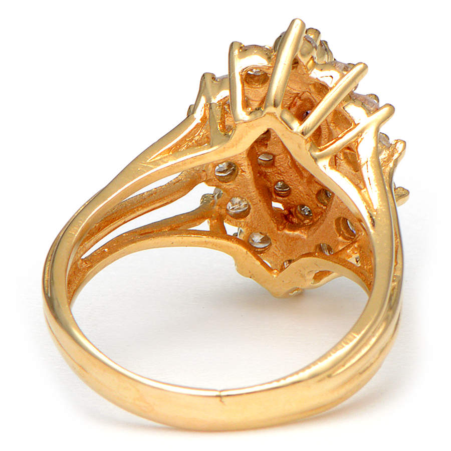 14KY Ruby (0.23) & Diamond (0.96) Cluster Cocktail Ring-2