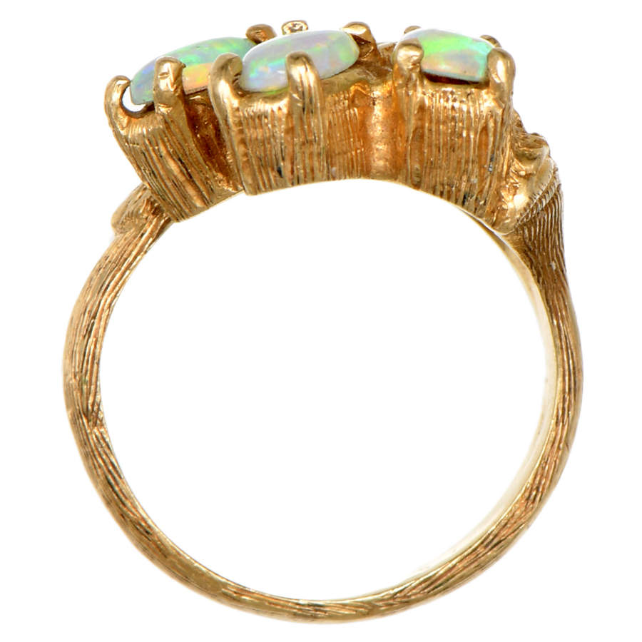 14KY Vintage Opal Spray Branch Ring-4