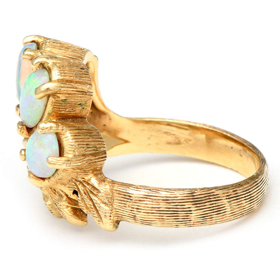 14KY Vintage Opal Spray Branch Ring-3