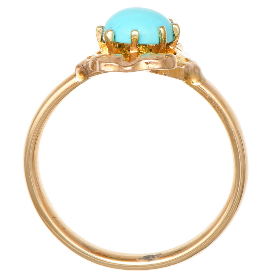 14KY Turquoise Griffin Ring-4