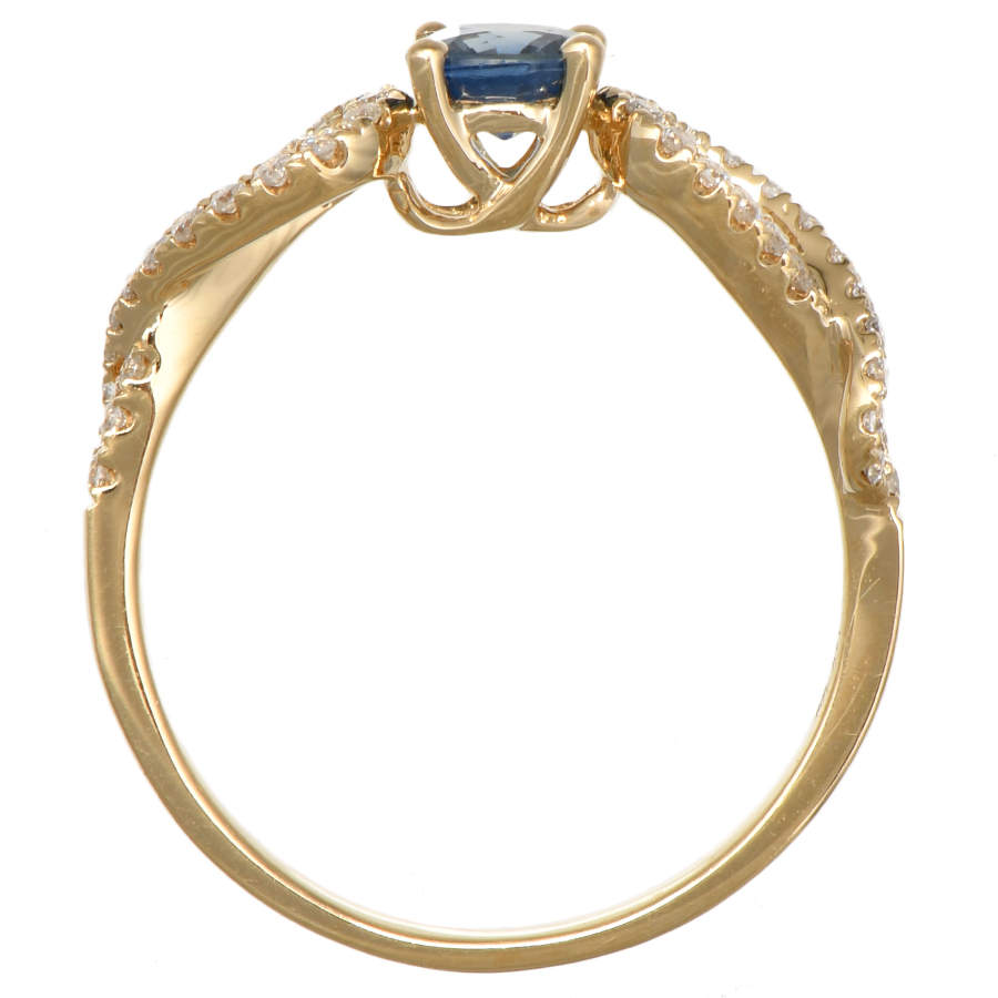 14KY Sapphire (0.62) & Diamond (0.25) Double Infinity Ring-4