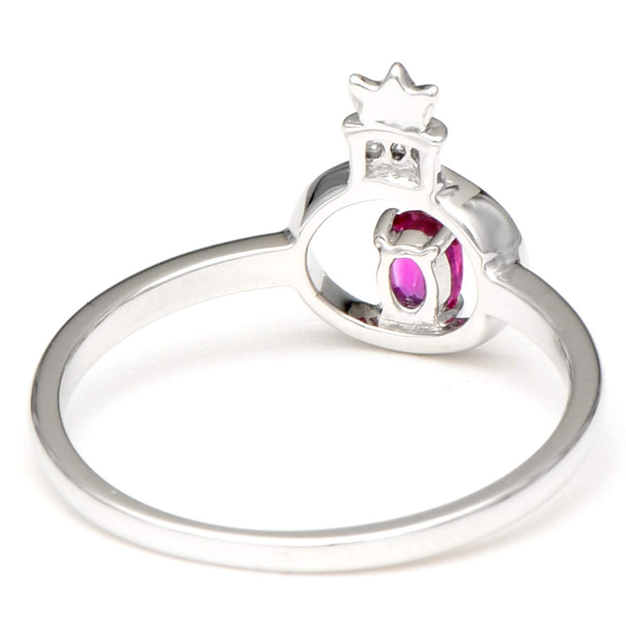 14KW Ruby (0.18) & Diamond Ring-2