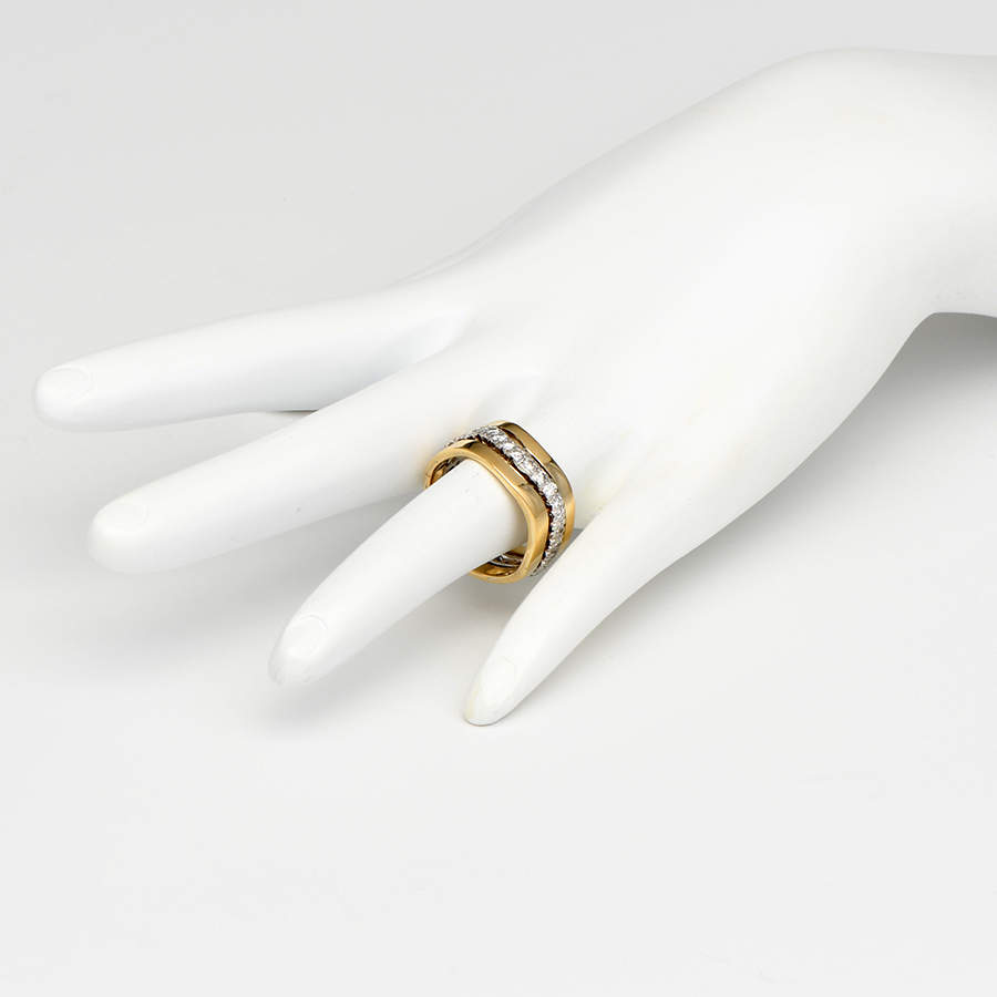 14KW Handcrafted Diamond (1.00) Row Ring-5