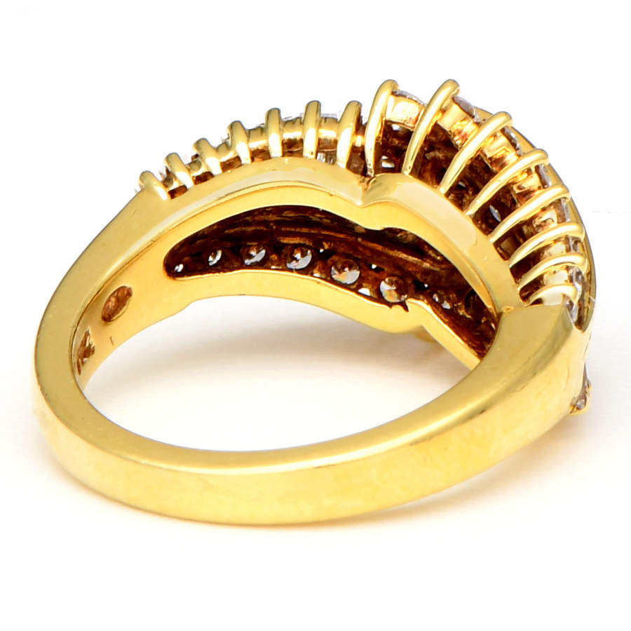 14KY Diamond(1.62) Swirl  Bypass Ring-2