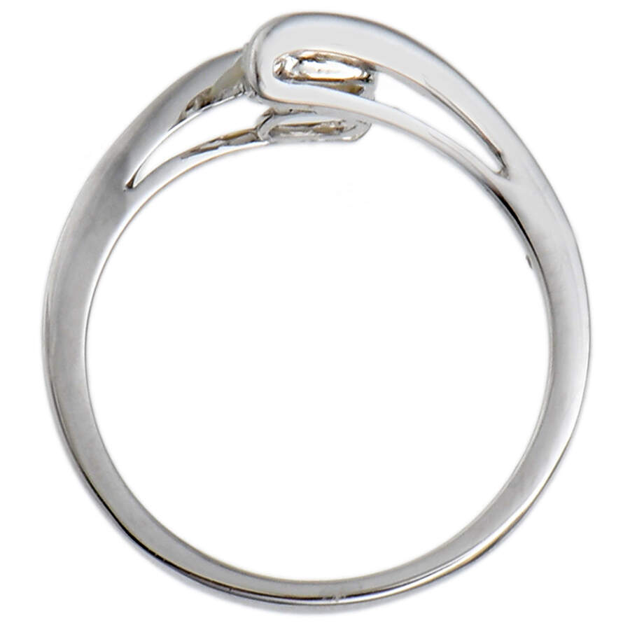14KW White Opal & Diamond Accent Bypass Ring-4