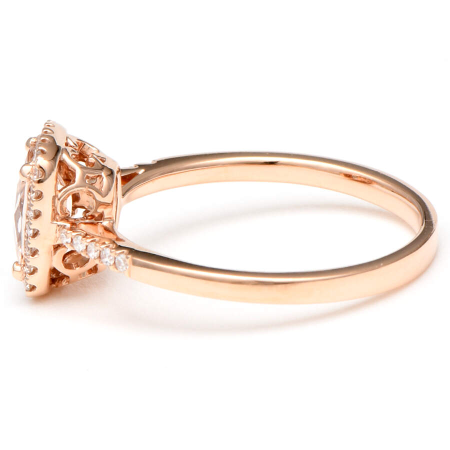 14KR Morganite(0.69) & Diamond(0.12) Ring-3