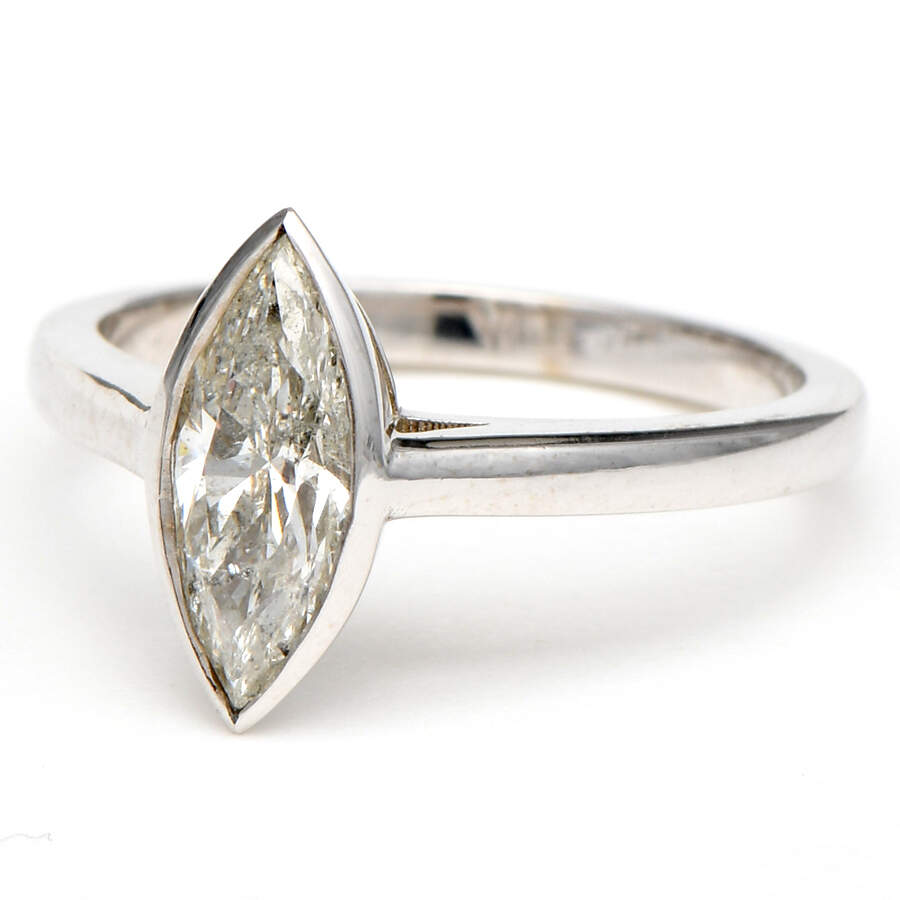 14KW Diamond(1.08) Marquise Bridal Ring-1
