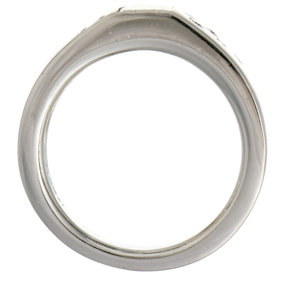 Platinum Diamond(0.70) Satin Finish Band Ring-4