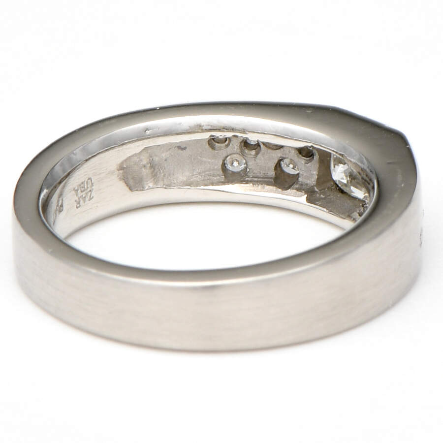 Platinum Diamond(0.70) Satin Finish Band Ring-2