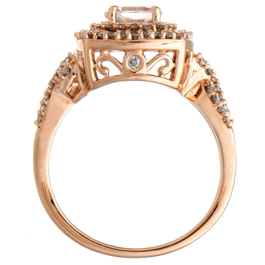 14KR Morganite(0.70) & Diamond(0.39) Braid Ring-4
