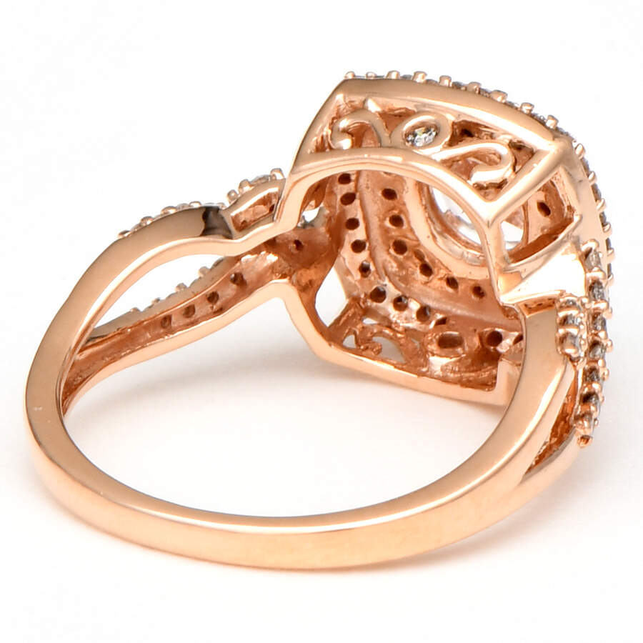 14KR Morganite(0.70) & Diamond(0.39) Braid Ring-2