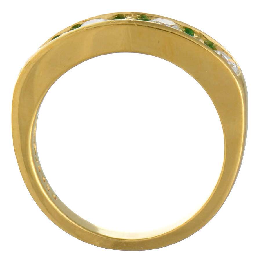 18KY Diamond(0.48) & Emerald(0.24) Ring-4