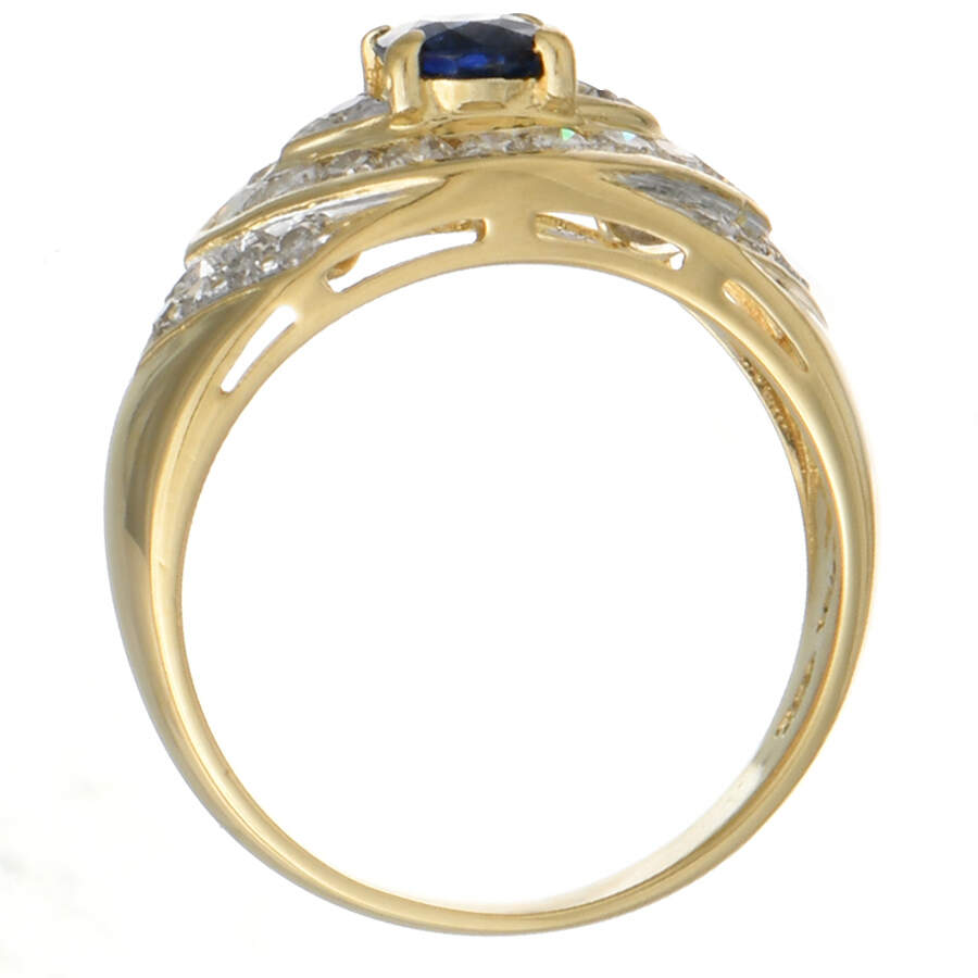18KY Sapphire(0.71) & Diamond(0.64) Ring-4